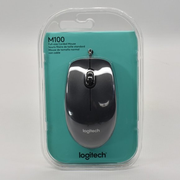 Logitech M100 full-size corded mouse NEW - Picture 1 of 2